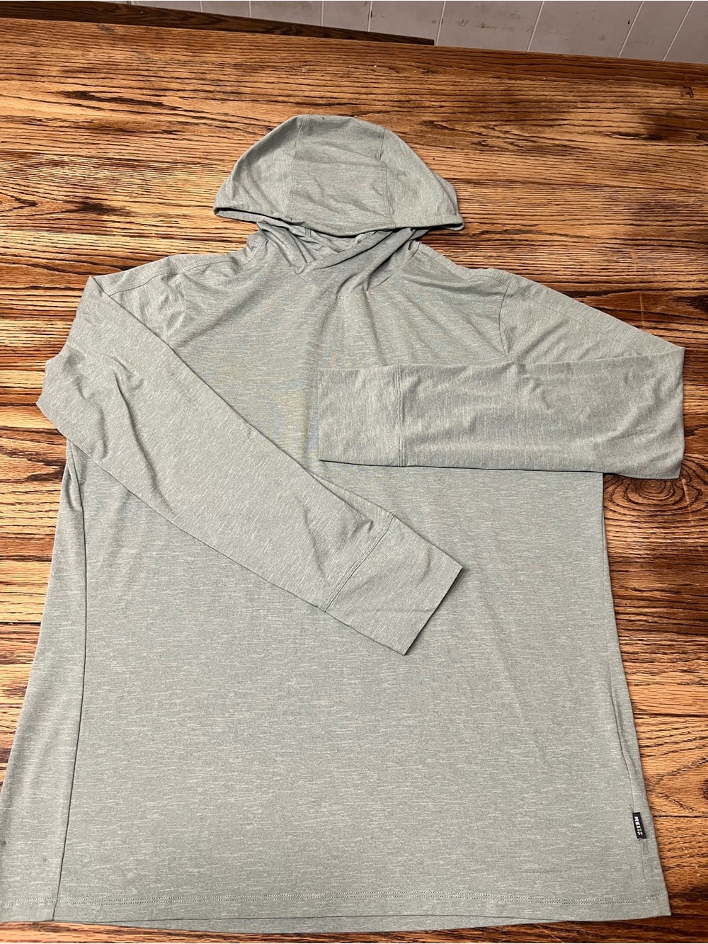 REI Men's Lightweight Hooded Long-Sleeve Shirt — Light Gray